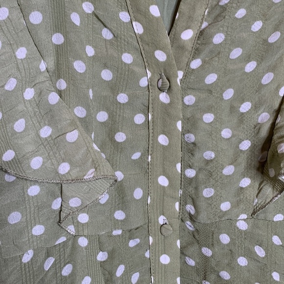 Hayden‎ Los Angeles Green Polka Dot Maxi Dress - Picture 4 of 5